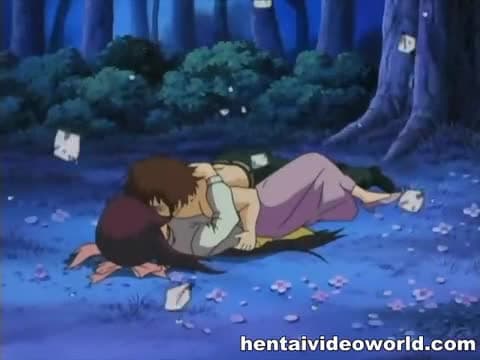 Anime sex in the forest
